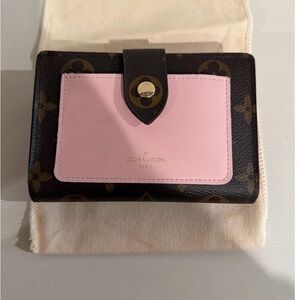 Louis Vuitton Pink and Brown Monogram Wallet